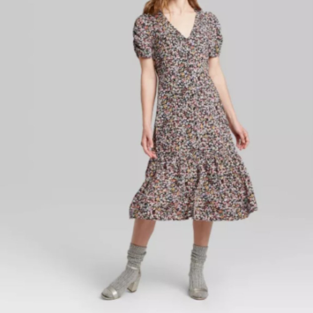 WILD FABLE FLORAL PRINT DRESS ~ NWT ~ SIZE MEDIUM